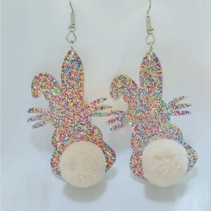 Glitter Bunny Earrings